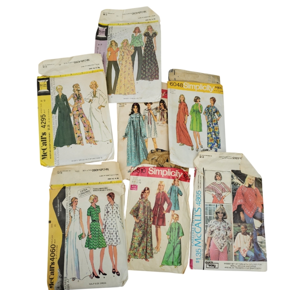 1970s Sewing Pattern Bundle Of Seven